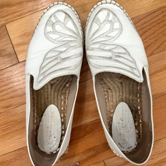 Sophia Webster White Leather Espadrilles – Size 9 - Picture 1 of 1
